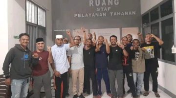 Warga Adat Maba Sangaji di Ruang Staf Pelayanan Tahanan. (Rakyatmu)