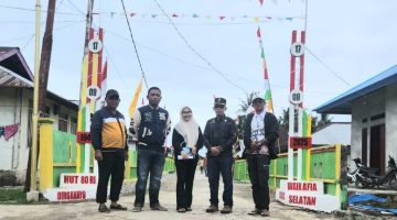 Tim Lomba Desa Merah Putih di Kepulauan Sula saat Melakukan Penilaian. (Rakyatmu) 