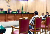 Suasana Sidang Lanjutan Kasus Dugaan BTT Kepulauan Sula di Pengadilan Negeri Ternate. (Rakyatmu)
