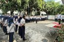 Sekda Kota Ternate, Rizal.Marsaoly saat Pimpin Apel Pagi di Dinas Perhubungan Kota Ternate. (Rakyatmu)