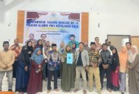 Foto Bersama Usai Muscab II IKA PMII Kabupaten Kepulauan Sula di Hotel Beliga. (Rakyatmu)