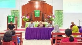 Edukasi tentang Penyakit kusta di Gereja Ebenhaizer Kelurahan Tifure, Batang Dua. (Istimewa)