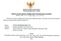 Naskah Perjanjian Hibah Daerah. (Rakyatmu)