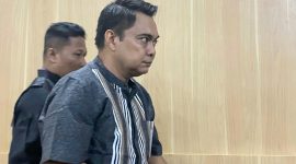 Terdakwa Muhammad Yusril di Pengadilan Negeri Ternate (Rakyatmu)