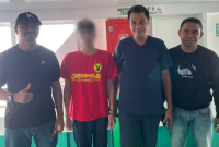 Dinsos Kota Ternate bersama Satu Pasien ODGJ yang dirujuk ke RSJ Prof. Dr. Ratumbuysang Sulut. (Istimewa)