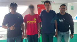 Dinsos Kota Ternate bersama Satu Pasien ODGJ yang dirujuk ke RSJ Prof. Dr. Ratumbuysang Sulut. (Istimewa)