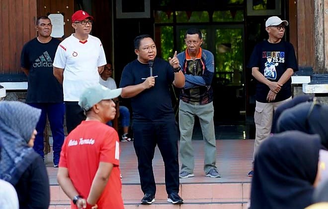 Sekda Kota Ternate Pimpin Apel Pagi di Eks Kantor Wali Kota Ternate