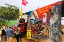 Warga yang tergabung dalam Koalisi #Save Sagea menggeruduk kawasan pertambangan PT MAI di Desa Sagea, Weda Utara, Halmahera Tengah, Maluku Utara. (Istimewa)