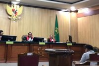 Suasana Sidang Lanjutan Kasus BTT Kepulauan Sula di Pengadilan Negeri Ternate. (Rakyatmu)