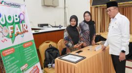 Wali Kota Ternate M. Tauhid Soleman di Acara Job Fair Hybrid Ternate Andalan 2025