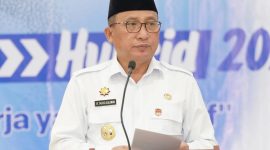 Wali Kota Ternate, M. Tauhid Soleman saat Membuka Job Fair Hybrid 2025