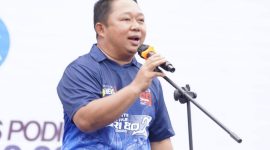 Ketua PGRI Kota Ternate, Dr. Rizal Marsaoly di Peluncuran Agenda HUT PGRI, HGN dan HUT DWP. (Istimewa/Rakyatmu)