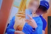 Foto Oknum Polisi Berinisial Aipda SS dan Selingkuhannya Berinisial SA. (Istimewa/Rakyatmu)