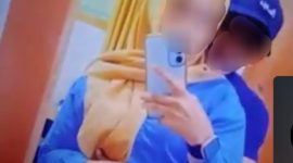 Foto Oknum Polisi Berinisial Aipda SS dan Selingkuhannya Berinisial SA. (Istimewa/Rakyatmu)