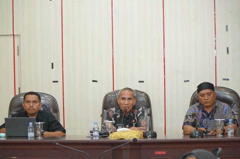 Rapat koordinasi terkait program prioritas nasional secara daring yang diikuti oleh sejumlah organisasi perangkat daerah Pemerintah Kota Tidore Kepulauan. (Istimewa)