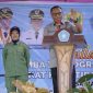 Wali Kota Tidore Kepulauan, Muhammad Sinen, memberikan sambutan dalam lomba 10 program pokok PKK Tingkat Kota Tidore Kepulauan Tahun 2025. (Istimewa)