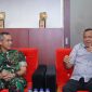 Wali Kota Tidore Kepulauan Muhammad Sinen menerima kunjungan kerja Danrem 152/Babullah, Brigjen TNI Enoh Solehudin di ruang kerjanya. (Istimewa)