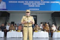 Wali Kota Ternate saat Memberikan Sambutan pada Acara Peluncuran Program Genting