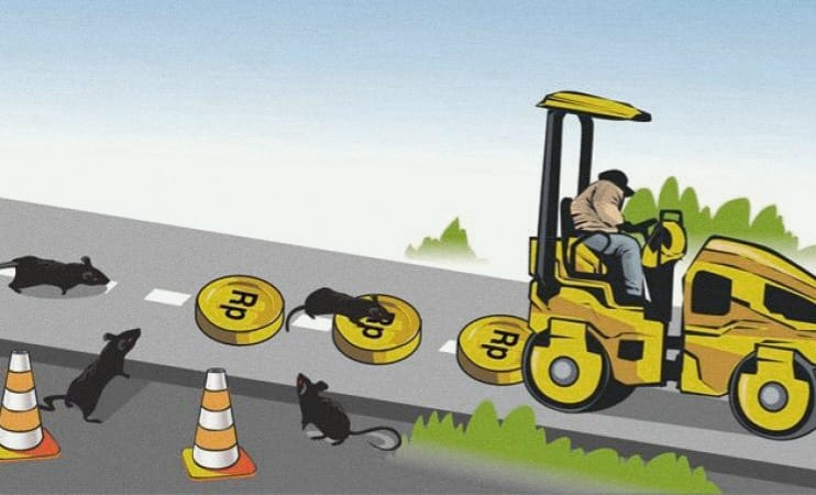 Ilustrasi Proyek Jalan Fiktif. (Istimewa)