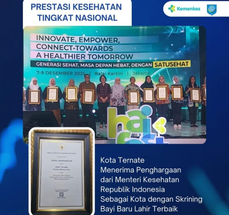 Foto Bersama pada Penerimaan Penghargaan Skrining Bayi Baru Lahir di Balai Kartini, Jakarta