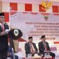 Wali Kota Tidore Kepulauan, Muhammad Sinen memberikan sambutan di acara pelantikan pejabat di lingkup Pemerintah Kota Tidore Kepulauan. (Istimewa)