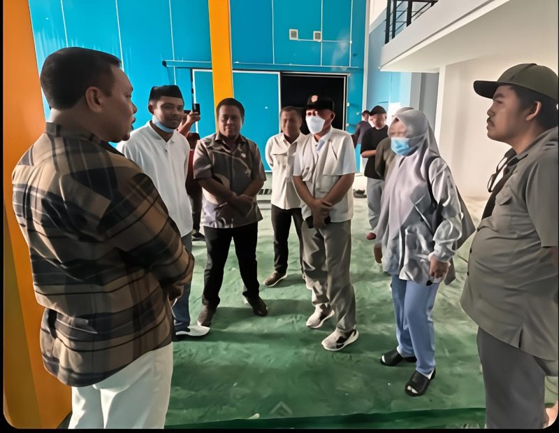 Wakil Gubernur Maluku Utara Sarbin Sehe memantau hasil akhir proyek pembangunan cold storage di Kota Ternate. (Istimewa)