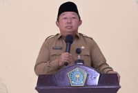 Sekda Kota Ternate, Rizal Marsaoly saat Menyampaikan Sambutan di Pelantikan PD PGM Indonesia Kota Ternate. (Istimewa/RakyatMu)