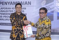 Pemerintah Kota Tidore Kepulauan resmi menyerahkan Laporan Keuangan Tahun 2025 kepada Badan Pemeriksaan Keuangan RI Perwakilan Maluku Utara. (Istimewa)