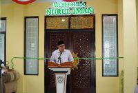 Wakil Wali Kota Tidore Kepulauan, Maluku Utara, Ahmad Laiman, menghadiri peresmian Musala Nurul Iman di RW 01 Kelurahan Gurabati, Kecamatan Tidore Selatan. (Istimewa)