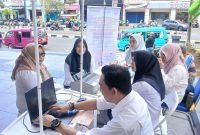 BP2RD Buka Pelayanan kepada Wajib Pajak di Depan Jatiland Mall Ternate. (RakyatMu) 