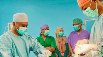 Tim Medis saat Melakukan Operasi  Bibir Sumbing di RSUD Kota Tidore. (Humas Tidore)