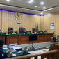 Sidang Kasus Korupsi alan Sentra Perkebunan Desa Sanihaya dan Desa Modapuhi, Kabupaten Kepulauan Sula Terkait Keterangan Saksi JPU Kejari di Pengadilan Tipikor Ternate. (RakyatMu)