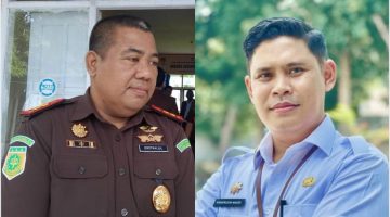 Kajari Sula, Juli Antoro dan Plt. Inspektorat Kabupaten Kepulauan Sula, Kamarudin Mahdi. (Istimewa)