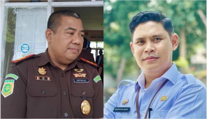 Kajari Sula, Juli Antoro dan Plt. Inspektorat Kabupaten Kepulauan Sula, Kamarudin Mahdi. (Istimewa)