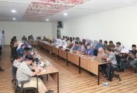 Rapat Koordinasi Terkait Model Pengelolaan Sampah Berbasis Partisipasi Warga di Kantor Bappelitbangda Kota Ternate. (RakyatMu)