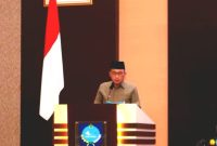 Wali Kota Ternate, M. Tauhid Soleman saat Menyampaikan LKPJ 2025. (rakyatmu)
