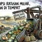 Ilustrasi Kasus Dugaan Korupsi di Kabupaten Kepulauan Sula. (Gemini for RakyatMu)