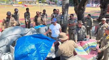 Sukseskan Rakernas JKPI, Satpol PP Ternate Tertibkan Kawasan Publik