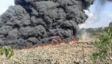 Kebakaran Limbah Ban Bekas di PT IWIP pada 31 Agustus 2026. (RakyatMu)