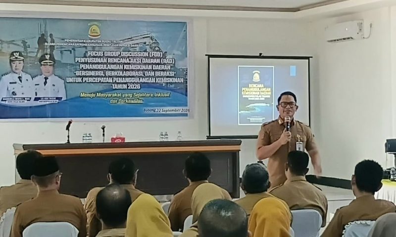 Pemda Taliabu Gelar FGD Penyelarasan Bapperida Pulau Taliabu Gelar FGD Penanggulangan Kemiskinan. (RakyatMu)