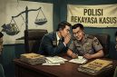 Ilustrasi Ilustrasi Persekongkolan Jahat PT NHM dan Polisi. (Gemini)