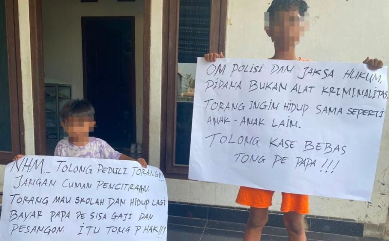 Anak Septian Meminta Permohonan kepada Polisi dan Jaksa untuk Bebaskan Ayah Mereka. (RakyatMu)