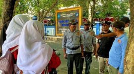 Satpol PP dan Linmas Kota Ternate patroli di kawasan pendidikan jalan Siswa, Kelurahan Takoma