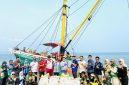 pupuk organik dari Kementerian Pertanian tiba di Pelabuhan Bobong, Kabupaten Pulau Taliabu. (RakyatMu)